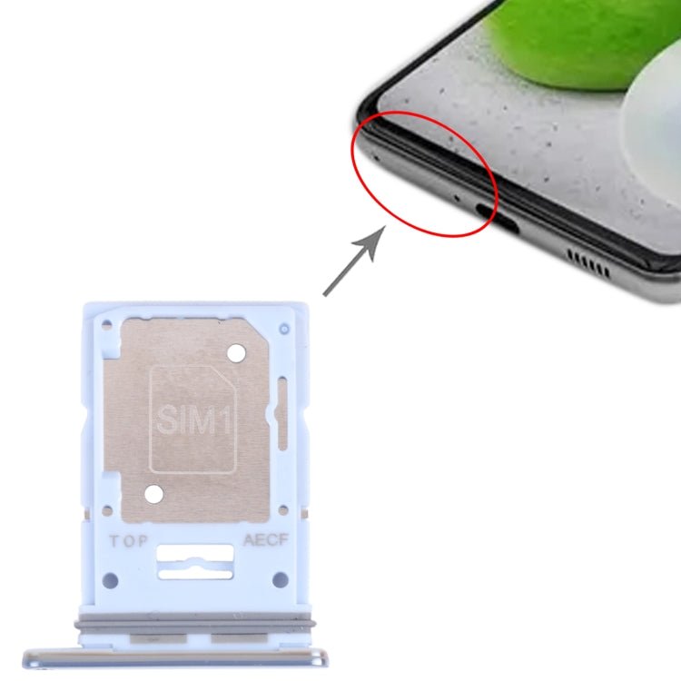 For Samsung Galaxy A53 5G SM-A536B Original SIM Card Tray + SIM Card Tray / Micro SD card tray (Blue) - Card Tray by buy2fix | Online Shopping UK | buy2fix