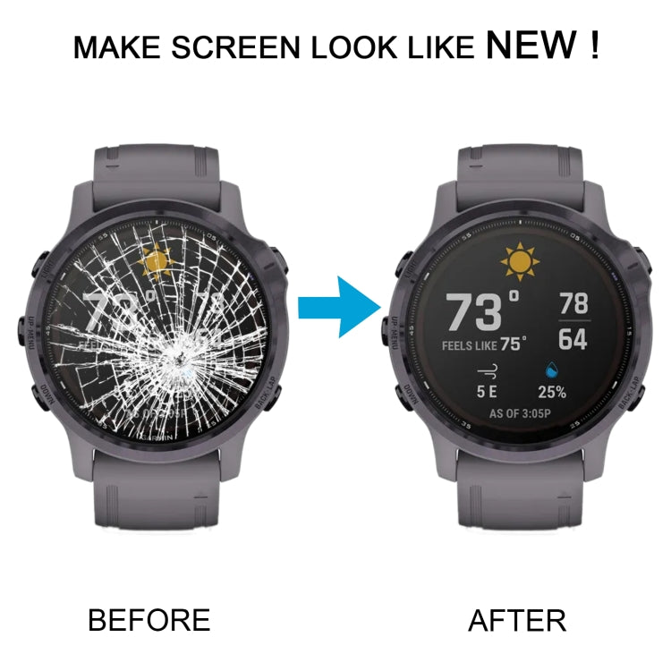 For Garmin Fenix 6S Pro LCD Screen Digitizer Full Assembly With Frame (Black) by buy2fix