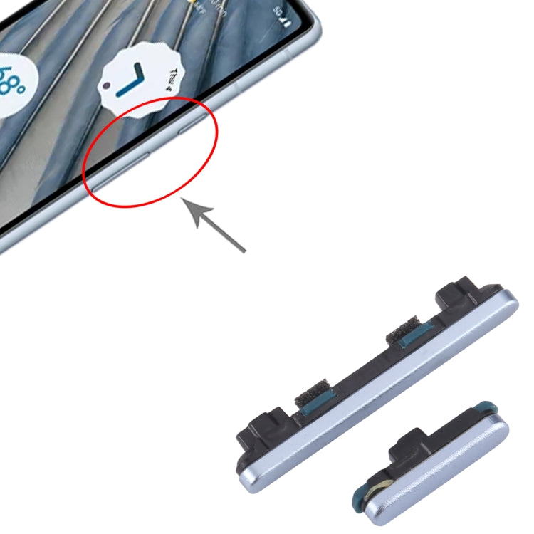 For Google Pixel 7A Power Button + Volume Control Button (Blue) by buy2fix
