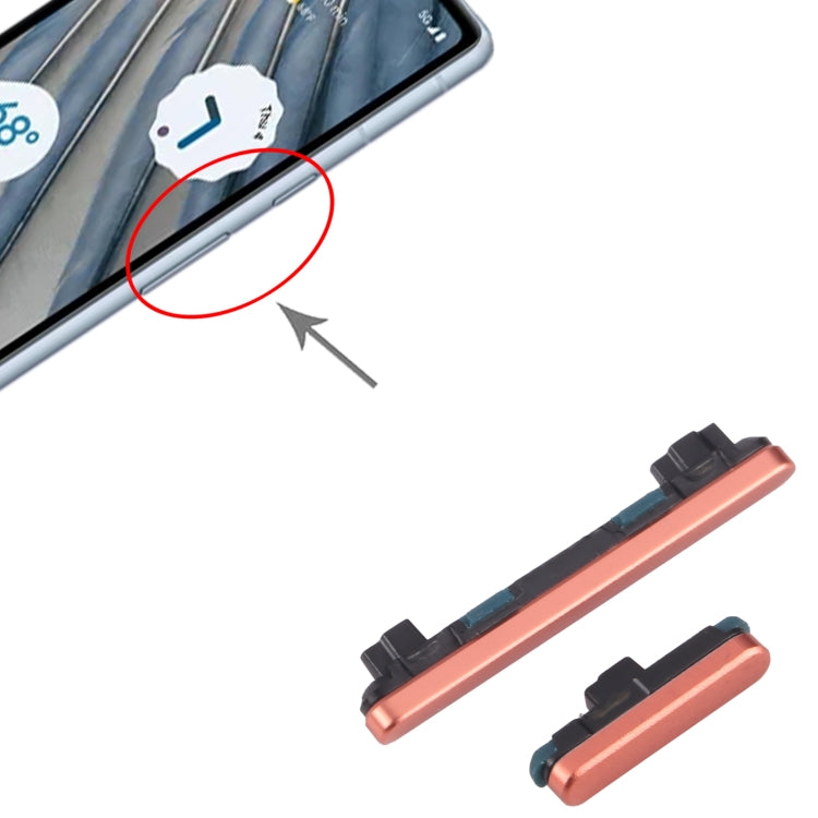 For Google Pixel 7A Power Button + Volume Control Button (Red) by buy2fix