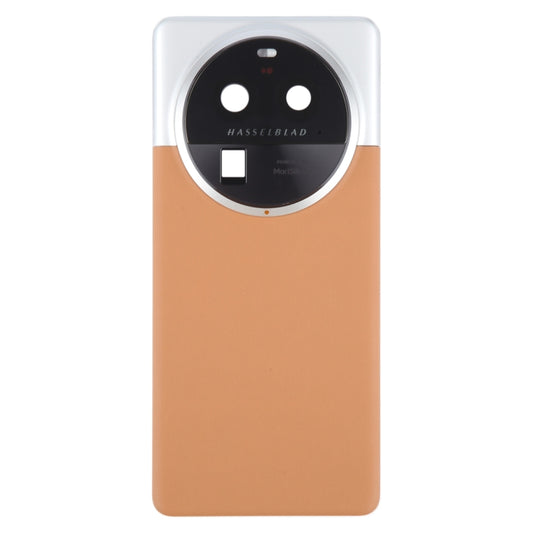 For OPPO Find X6 Pro Original Battery Back Cover with Camera Lens Cover(Brown) by buy2fix
