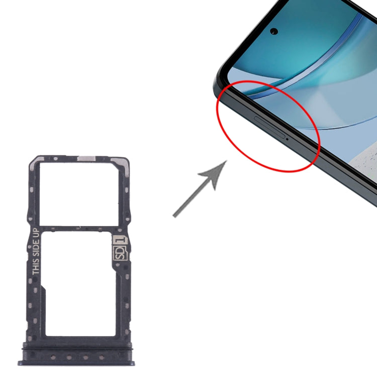For Motorola Moto G 5G 2023 Original SIM Card Tray + Micro SD Card Tray (Black) by buy2fix