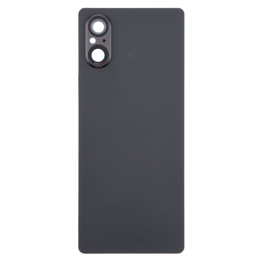 For Sony Xperia 5 V Battery Back Cover with Camera Lens Cover(Black) by buy2fix