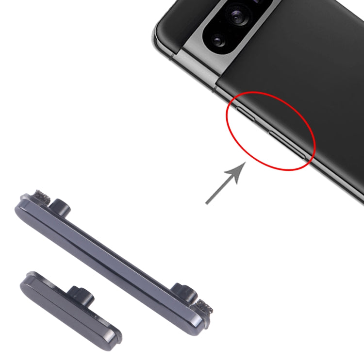 For Google Pixel 8 Pro Original Power Button and Volume Control Button (Black) by buy2fix