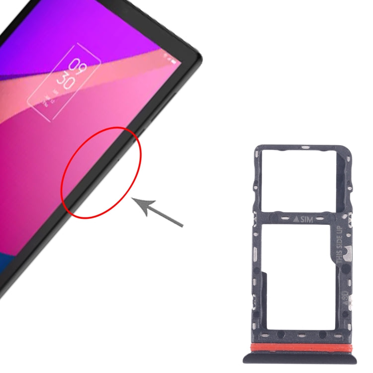 For Alcatel 1T 10 inch 2020 8091 SIM Card Tray + Micro SD Card Tray (Black) by buy2fix