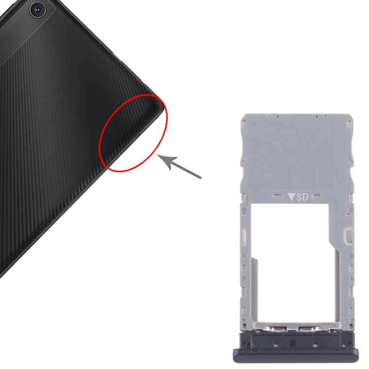 For TCL Tab 8 4G Original Micro SD Card Tray (Black) by buy2fix