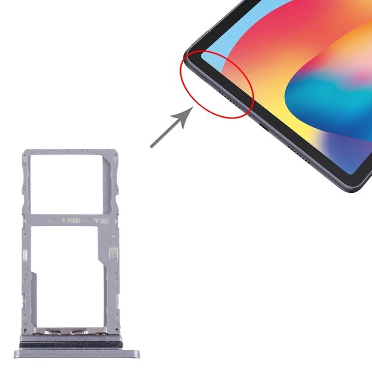 For TCL 10 TabMax Original SIM + Micro SD Card Tray (Black) by buy2fix