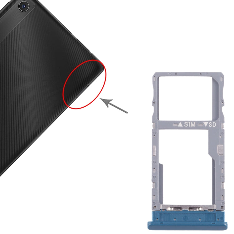 For TCL Tab 8 4G Original SIM Card Tray + Micro SD Card Tray (Green) by buy2fix