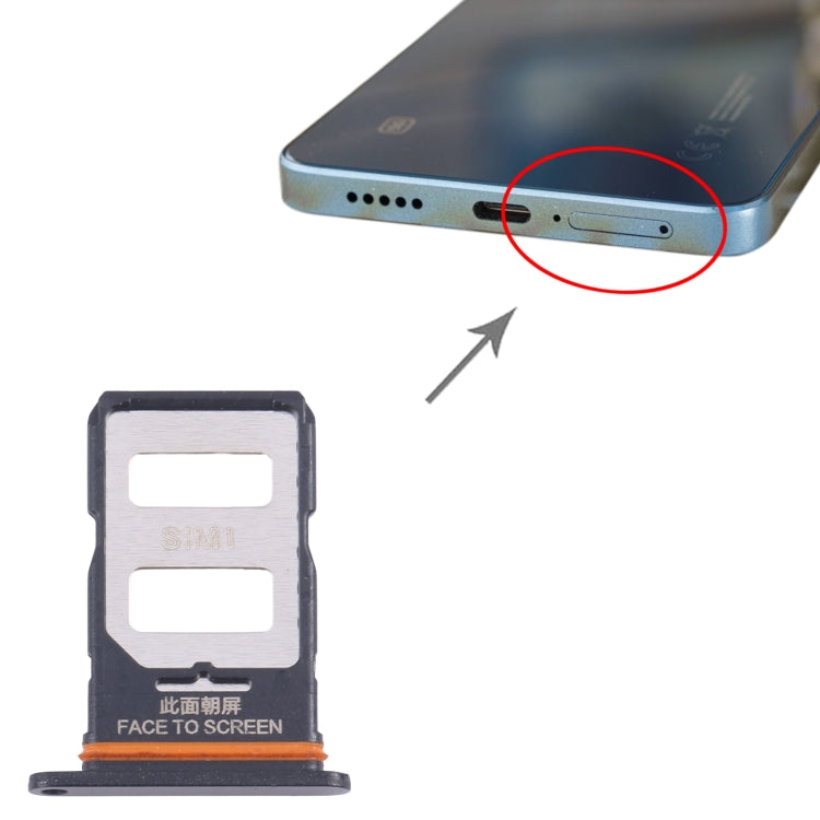 For Xiaomi Poco X6 5G Original SIM Card Tray + SIM Card Tray (Black) by buy2fix