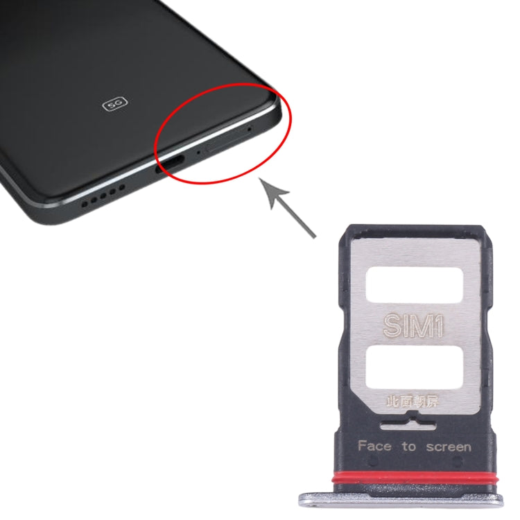 For Xiaomi Poco X6 Pro 5G Original SIM Card Tray + SIM Card Tray (Silver) by buy2fix