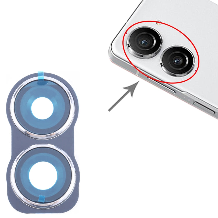 For Asus Zenfone 10 AI2302 Original Rear Camera Frame (Silver) by buy2fix