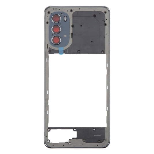 For Motorola Moto G52 Original Middle Frame Bezel Plate (Black) by buy2fix
