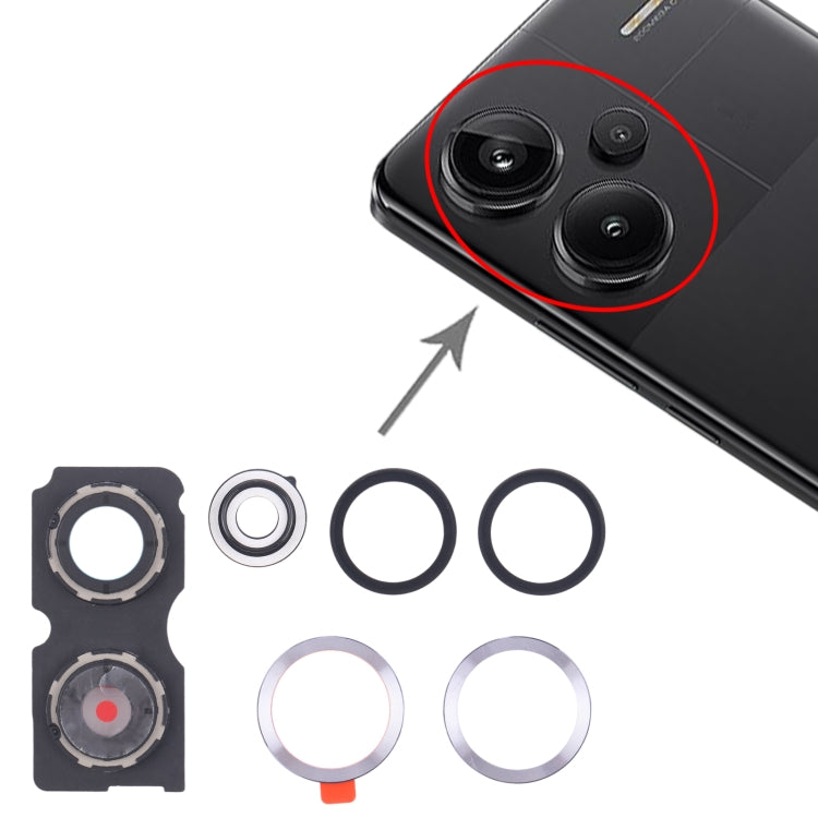 For Xiaomi Redmi Note 13 Pro+ Back Camera Lens Frame (Silver) by buy2fix