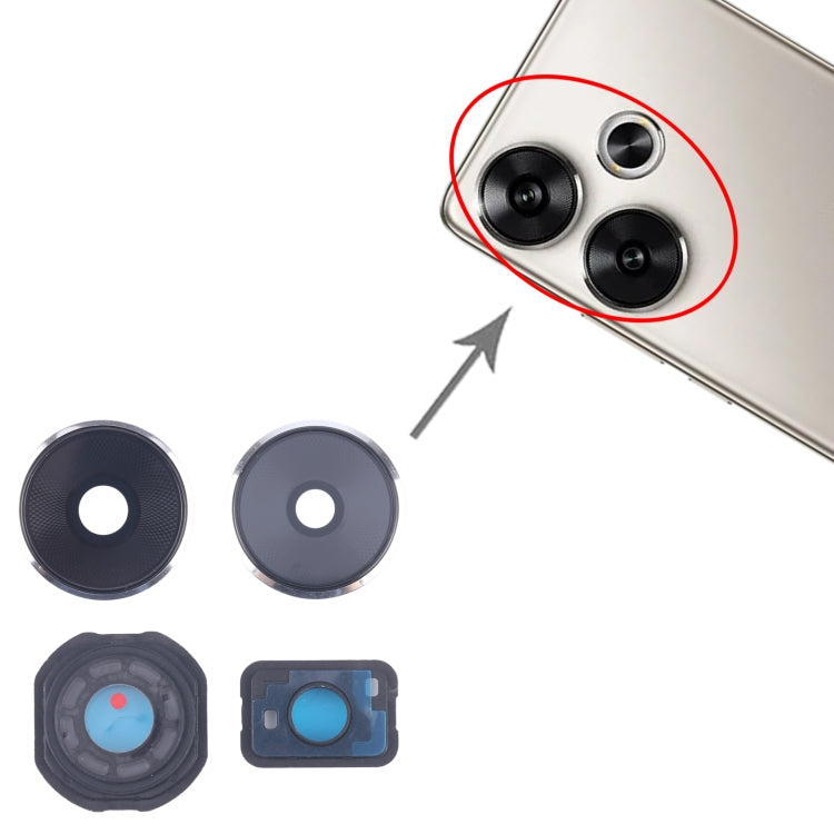 For Xiaomi Poco F6 Camera Lens Cover (Silver) by buy2fix