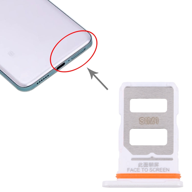 For Xiaomi Poco F6 Original SIM Card Tray + SIM Card Tray (White) by buy2fix