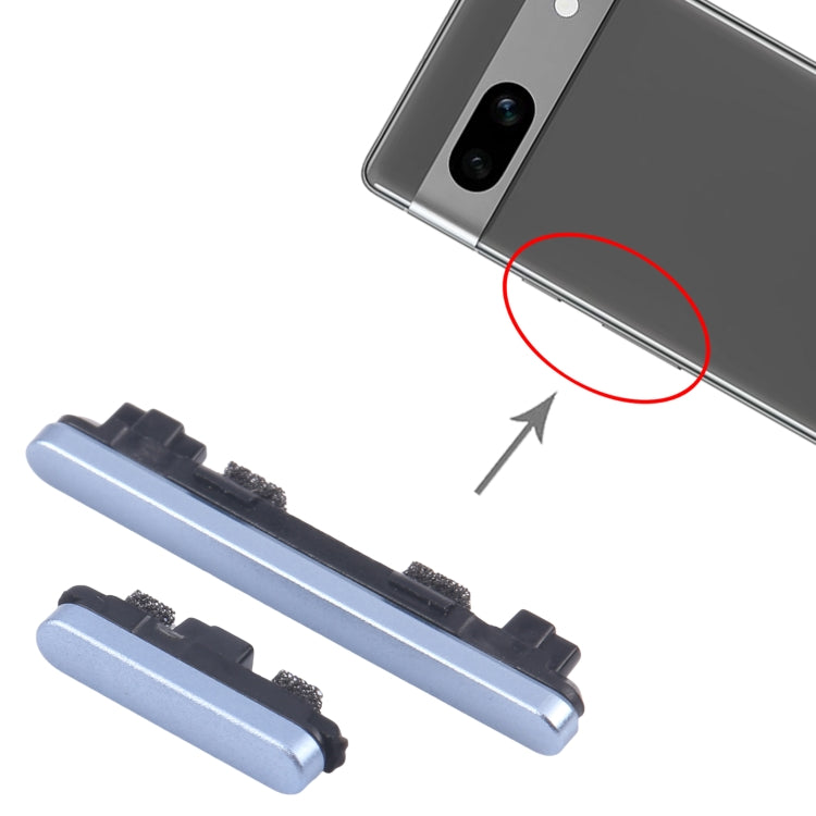 For Google Pixel 7a Original Power Button and Volume Control Button (Blue) by buy2fix