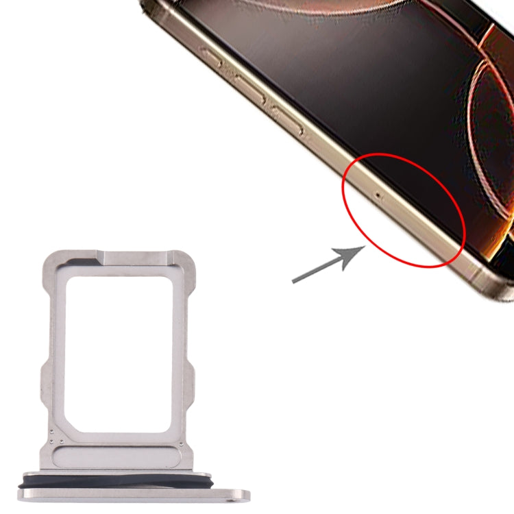 For iPhone 16 Pro Max SIM Card Tray (Titanium Color) by buy2fix