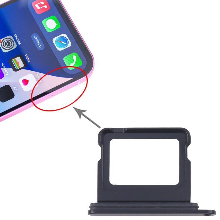 For iPhone 16 SIM + SIM Card Tray (Black) by buy2fix