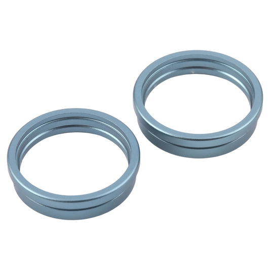 For iPhone 16 Plus 2pcs/set Rear Camera Glass Lens Metal Outside Protector Hoop Ring (Green) by buy2fix