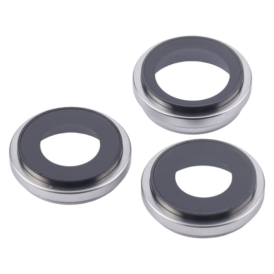 For iPhone 16 Pro Max 3pcs/Set Camera Lens Cover (Silver) by buy2fix