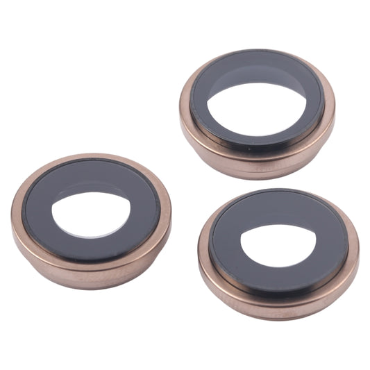 For iPhone 16 Pro 3pcs/Set Camera Lens Cover (Gold) by buy2fix