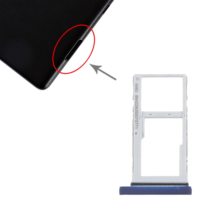 For TCL Tab 10s 4G Original SIM + Micro SD Card Tray (Blue) by buy2fix