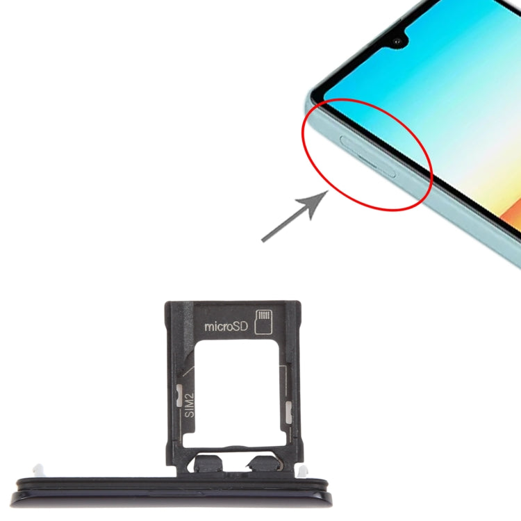 For Sony Xperia Ace SIM + Micro SD Card Tray (Black) by buy2fix