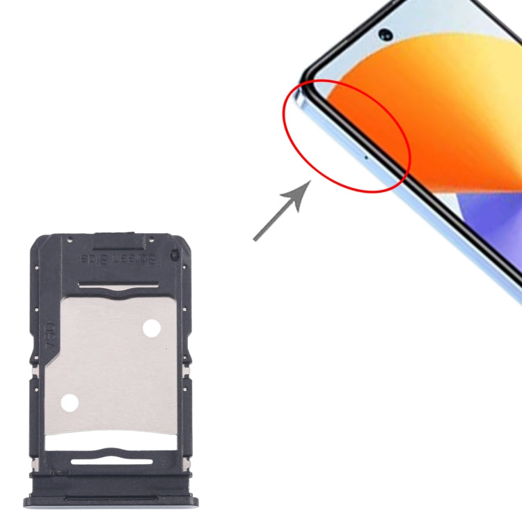 For Infinix Note 30 X6833B 5pcs SIM Card Tray + SIM Card Tray + Micro SD Card Tray (Blue) by buy2fix