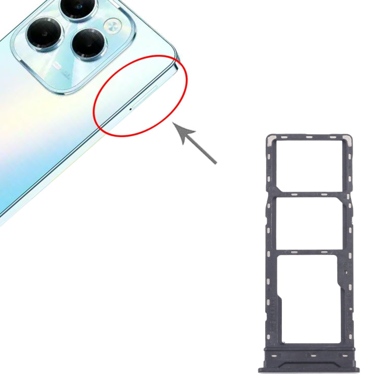 For Infinix Hot 40 X6836 5pcs SIM Card Tray + SIM Card Tray + Micro SD Card Tray (Blue) by buy2fix