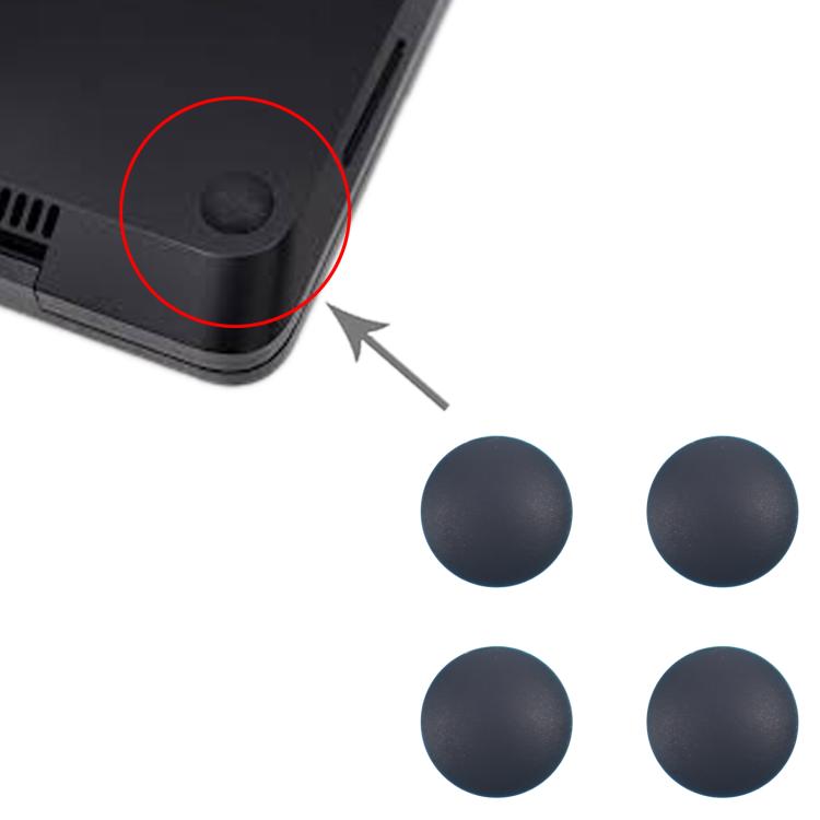 For Microsoft Surface Laptop 3 / 4 / 5 1872 1868 1952 1867 1950 4 in 1 Bottom Case Rubber Mats (Black) - Microsoft Spare Parts by buy2fix | Online Shopping UK | buy2fix