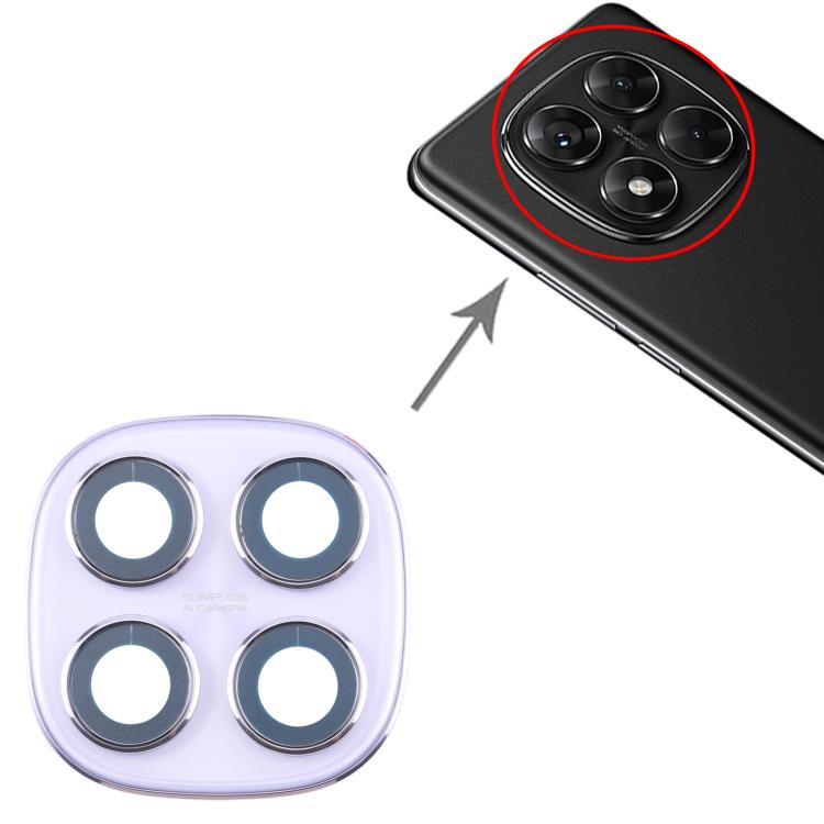 For Xiaomi Redmi Note 14 Pro 5G Original Rear Camera Lens Cover (Purple) - Camera by buy2fix | Online Shopping UK | buy2fix