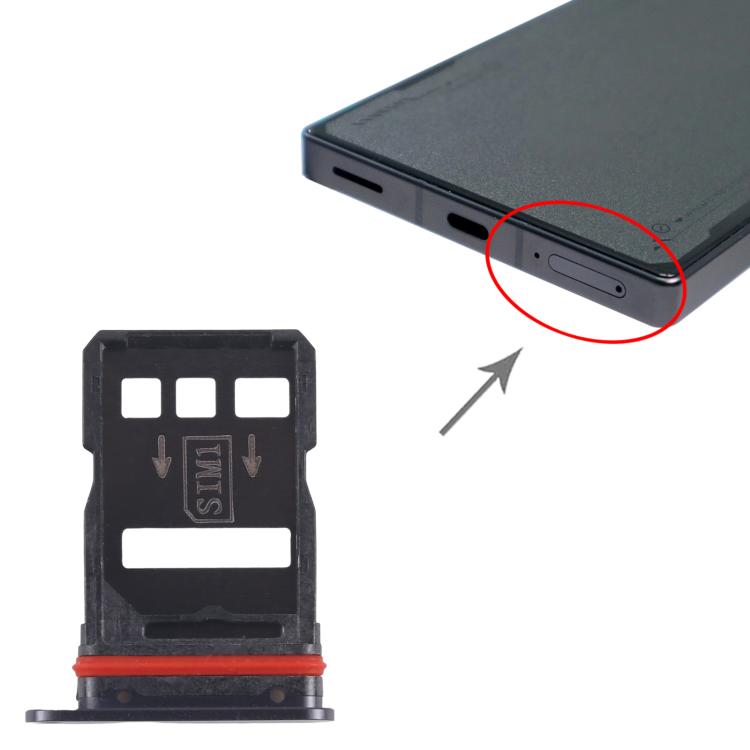 For ZTE nubia RedMagic 7s Pro NX709S SIM Card Tray + SIM Card Tray (Black) - For ZTE by buy2fix | Online Shopping UK | buy2fix