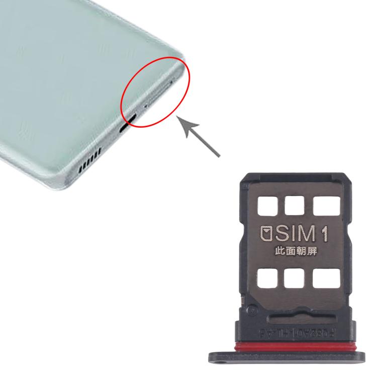 For ZTE nubia Z50 NX711J SIM + SIM Card Tray (Black) - For ZTE by buy2fix | Online Shopping UK | buy2fix