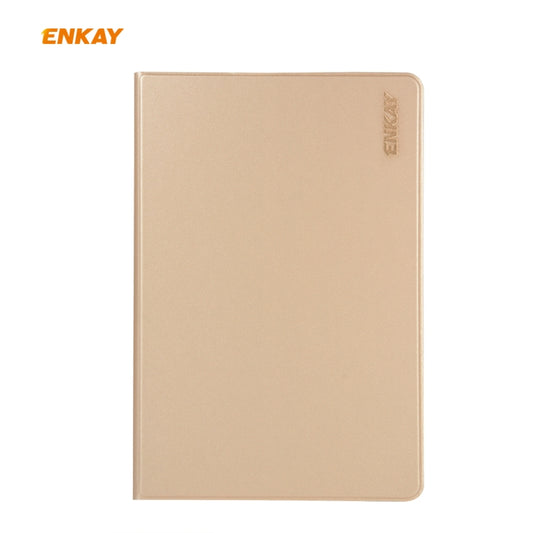 For Samsung Galaxy Tab S6 Lite P610 / P615 / Tab S6 Lite 2022 / P613 / P619 ENKAY Elastic Leather Tablet Case with Holder(Golden) - Tab S6 Lite P610 / P615 by ENKAY | Online Shopping UK | buy2fix
