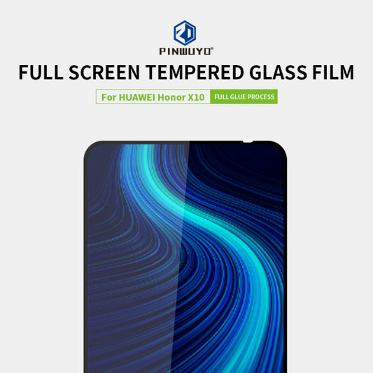 For Huawei Honor X10 PINWUYO 9H 2.5D Full Screen Tempered Glass Film(Black) by PINWUYO