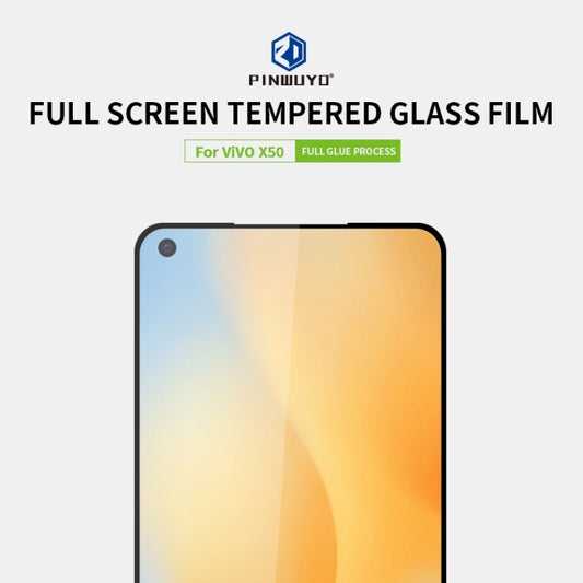 For vivo X50 PINWUYO 9H 2.5D Full Screen Tempered Glass Film(Black) by PINWUYO