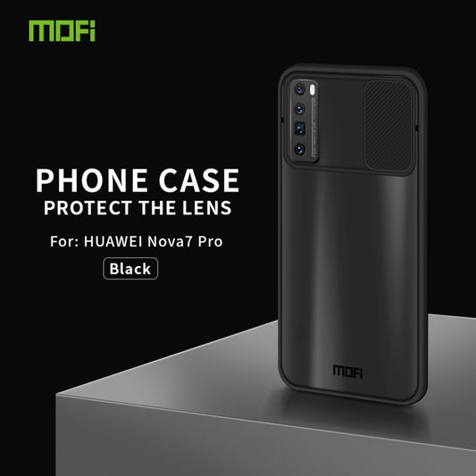 For Huawei nova 7 Pro MOFI Xing Dun Series PC + TPU Anti-peep Waterproof And Anti-drop All-inclusive Protective Shell, Translucent Frosted(Black) by MOFI