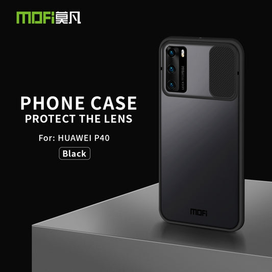 For Huawei P40 MOFI Xing Dun Series PC + TPU Anti-peep Waterproof And Anti-drop All-inclusive Protective Shell, Translucent Frosted(Black) by MOFI