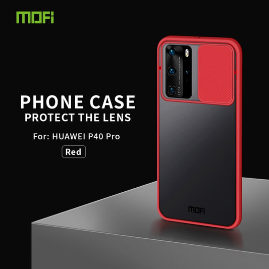 For Huawei P40 Pro MOFI Xing Dun Series PC + TPU Anti-peep Waterproof And Anti-drop All-inclusive Protective Shell, Translucent Frosted(Red) by MOFI