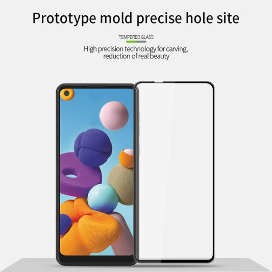 For Samsung Galaxy A21 / A21s MOFI 9H 3D Explosion-proof Curved Screen Tempered Glass Film(Black) by MOFI