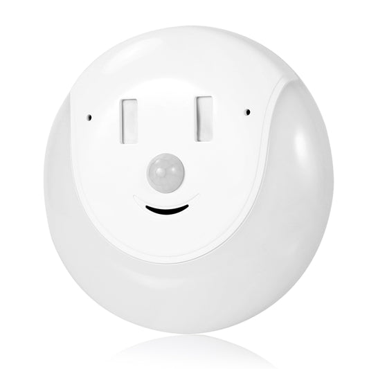 USB Charging Light & Human Body Sensing Control Smile Magnetic Night Light(Cold White Light) by buy2fix