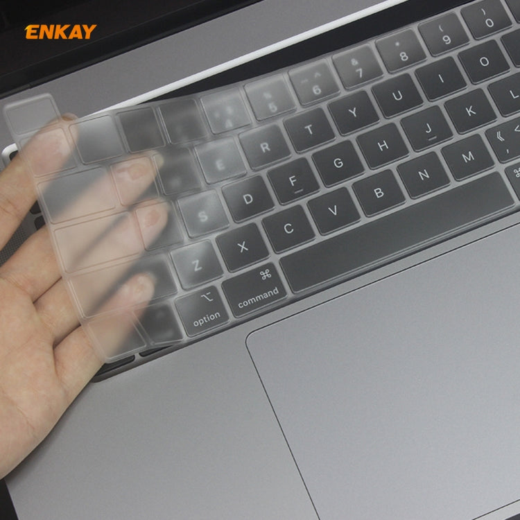 ENKAY Hat-Prince 3 in 1 For MacBook Pro 13 inch A2289 / A2251 (2020) Crystal Hard Shell Protective Case + US Version Ultra-thin TPU Keyboard Protector Cover + Anti-dust Plugs Set(Light Blue) by ENKAY