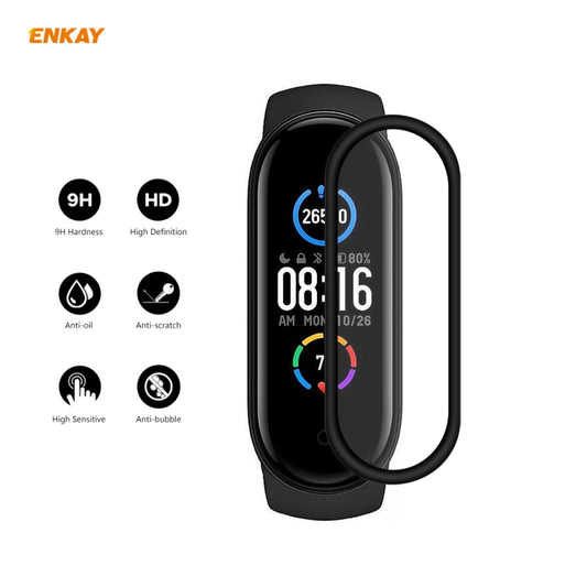 1 PCS For Xiaomi Mi Band 5 ENKAY Hat-Prince 3D Full Screen Soft PC Edge + PMMA HD Screen Protector Film by ENKAY