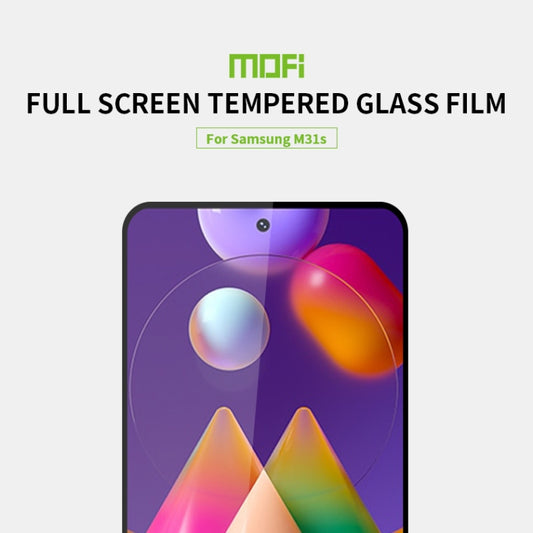 For Samsung Galaxy M31S MOFI 9H 2.5D Full Screen Tempered Glass Film(Black) by MOFI