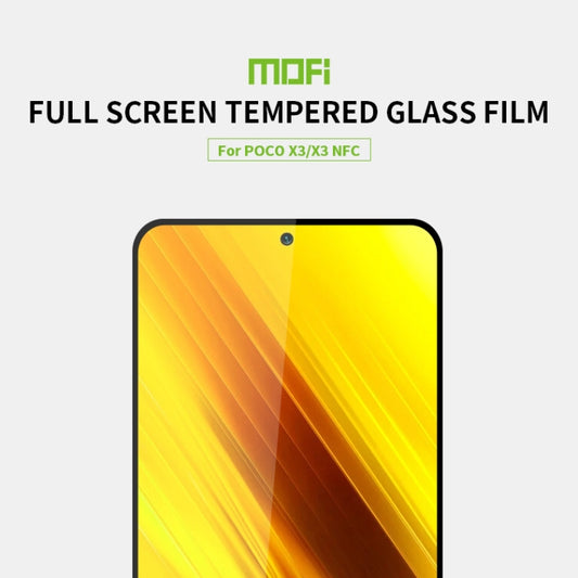 For Xiaomi POCO X3 / X3 NFC MOFI 9H 2.5D Full Screen Tempered Glass Film(Black) by MOFI