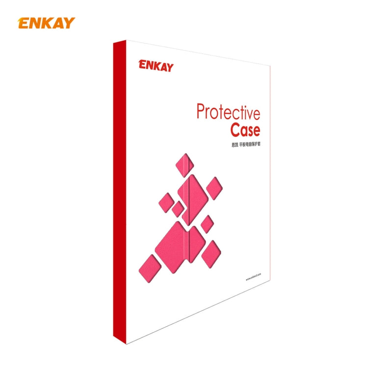 For iPad 10.2 2021 / 2020 / 2019 ENKAY ENK-8014 PU Leather + Plastic Smart Case with Three-folding Holder(Rose Red) by ENKAY