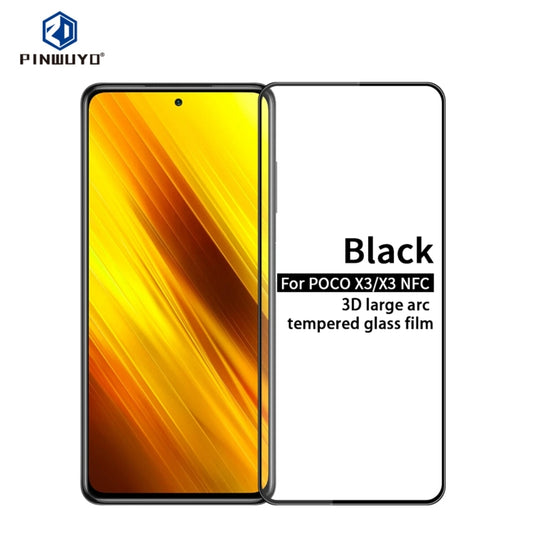 For Xiaomi POCO X3 / X3 NFC PINWUYO 9H 3D Curved Full Screen Explosion-proof Tempered Glass Film(Black) by PINWUYO
