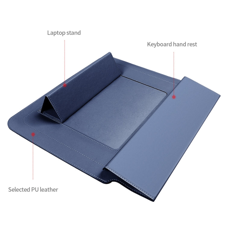 4 in 1 Universal Laptop Holder PU Waterproof Protection Wrist Laptop Bag, Size:11/12inch(Grey) - 12.1 inch by buy2fix | Online Shopping UK | buy2fix