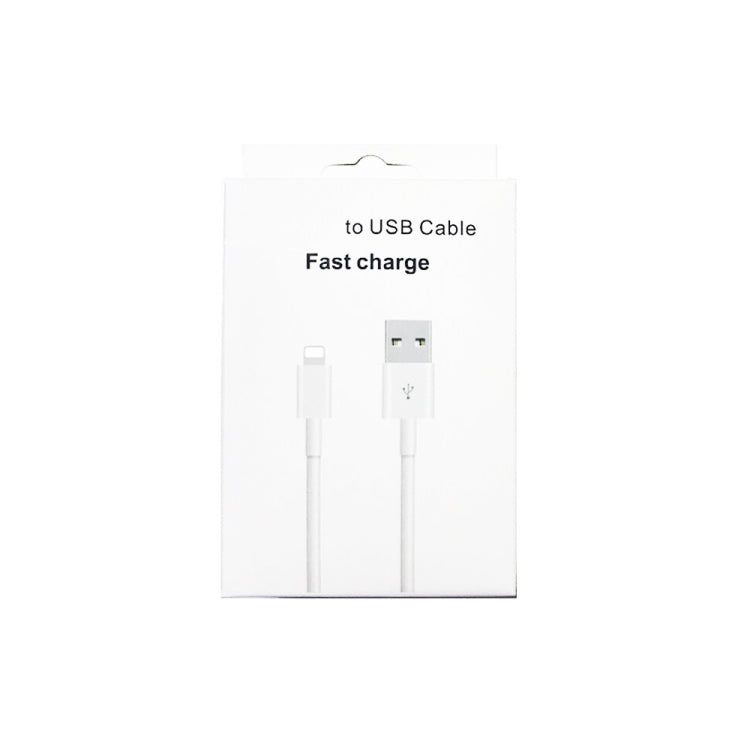 XJ-017 3A USB Male to 8 Pin Male Fast Charging Data Cable, Length: 1m by buy2fix
