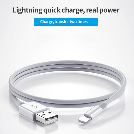XJ-018 3A USB Male to 8 Pin Male Fast Charging Data Cable, Length: 2m by buy2fix